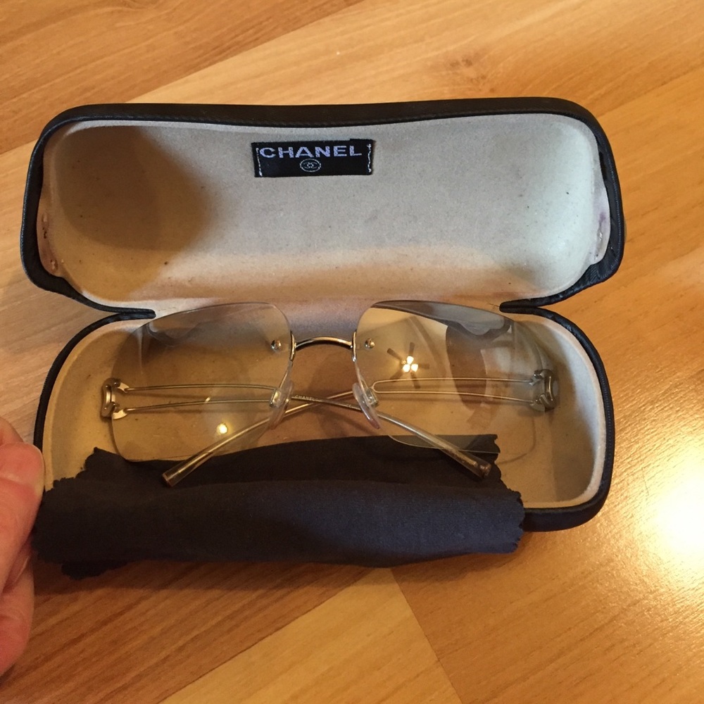 Authentic Chanel aviator sunglasses